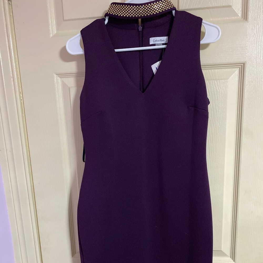 Calvin Klein purple dress